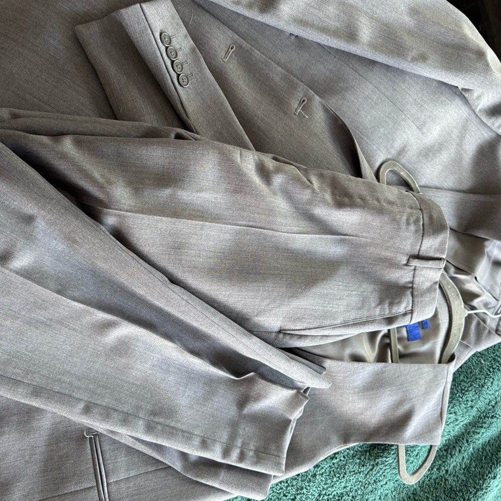 Gray Suit Jacket and Pants Set